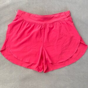 Lululemon fast and free high rise classic fit split short - hot pink